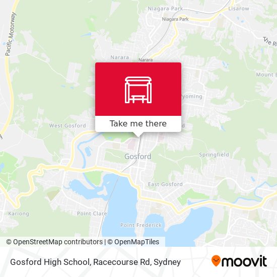 Mapa Gosford High School, Racecourse Rd