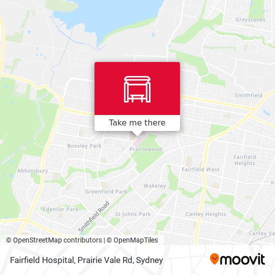 Fairfield Hospital, Prairie Vale Rd map