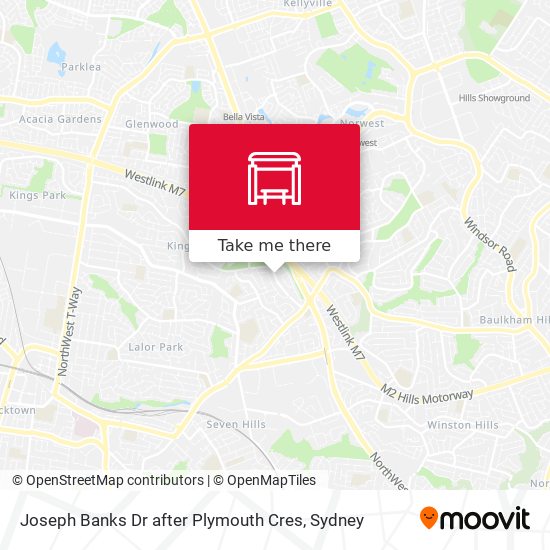 Joseph Banks Dr after Plymouth Cres map