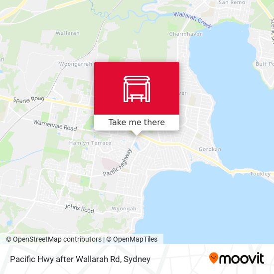 Pacific Hwy after Wallarah Rd map