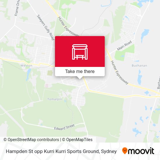 Hampden St opp Kurri Kurri Sports Ground map