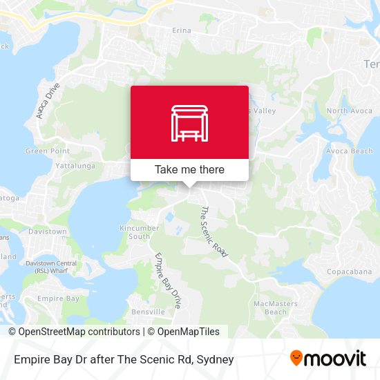 Empire Bay Dr after The Scenic Rd map