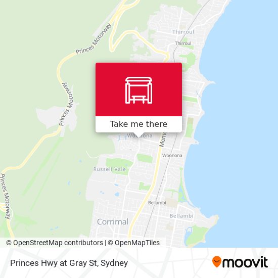 Princes Hwy at Gray St map