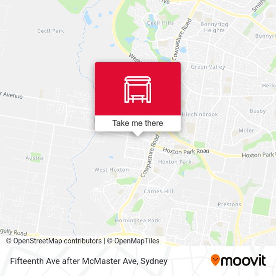 Fifteenth Ave after McMaster Ave map