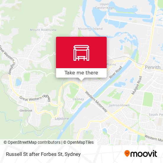 Russell St after Forbes St map
