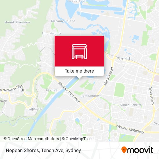 Nepean Shores, Tench Ave map
