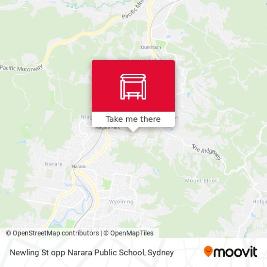 Mapa Newling St opp Narara Public School