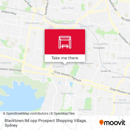Blacktown Rd opp Prospect Shopping Village map
