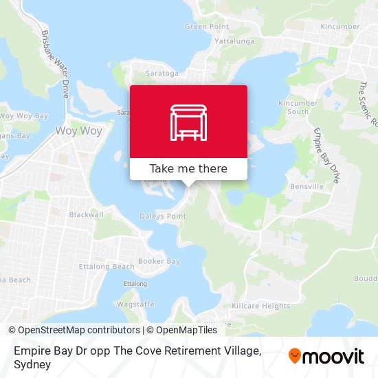 Empire Bay Dr opp The Cove Retirement Village map