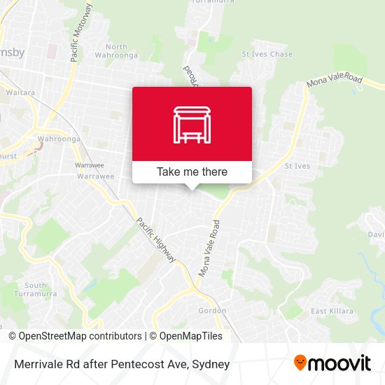 Merrivale Rd after Pentecost Ave map