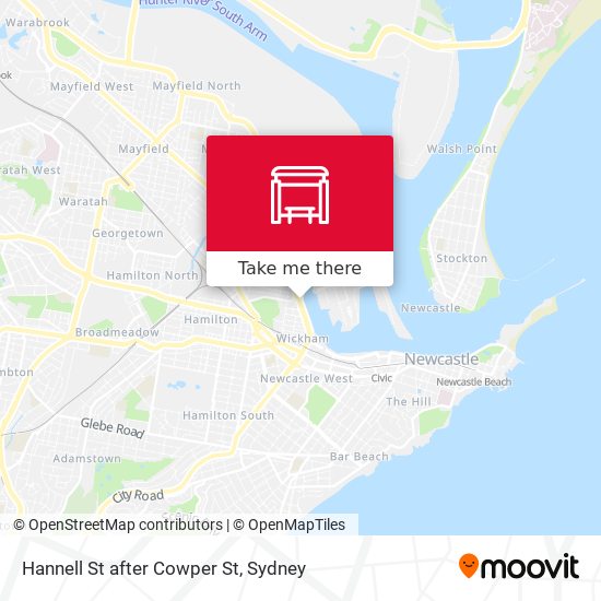 Hannell St after Cowper St map