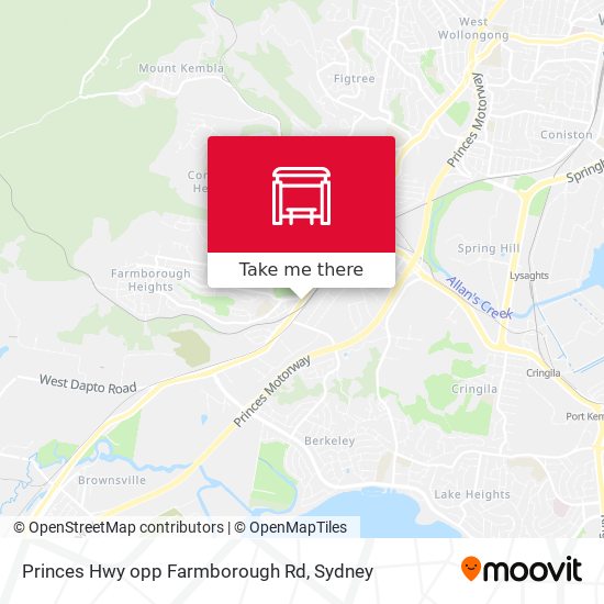 Princes Hwy opp Farmborough Rd map