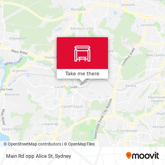 Main Rd opp Alice St map