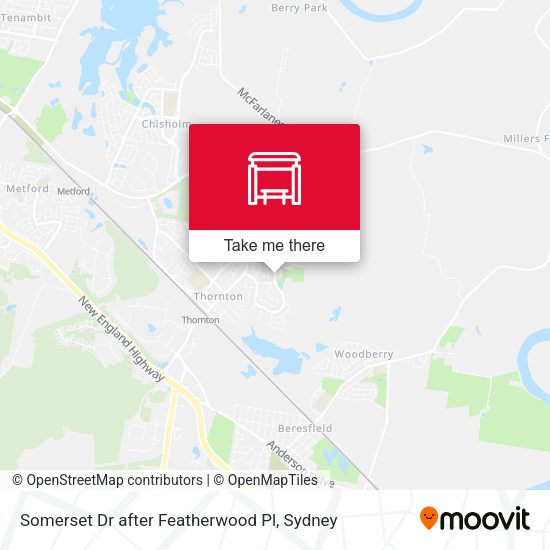 Somerset Dr after Featherwood Pl map