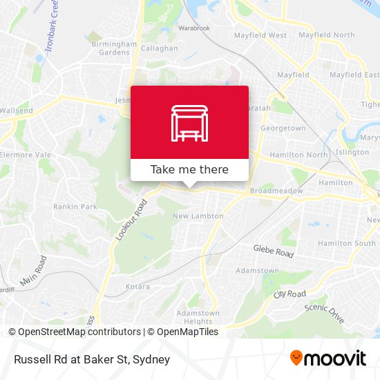 Russell Rd at Baker St map