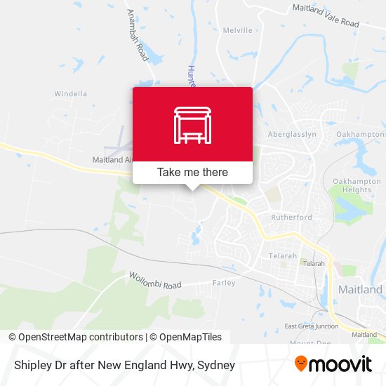 Shipley Dr after New England Hwy map