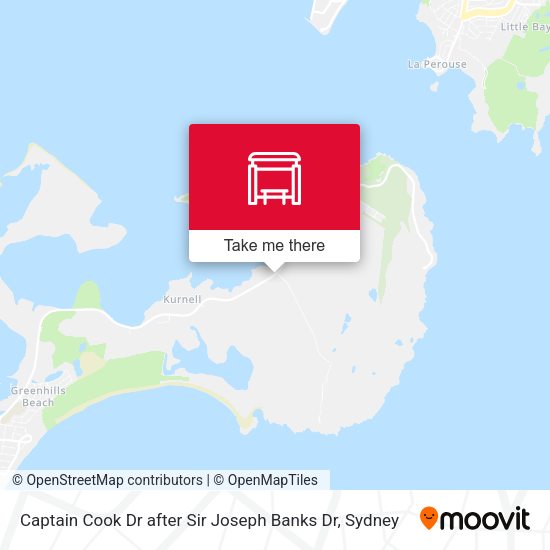 Captain Cook Dr after Sir Joseph Banks Dr map