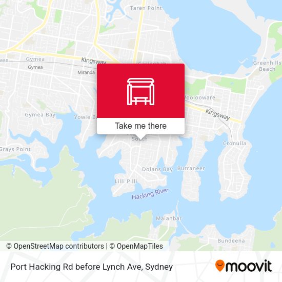 Port Hacking Rd before Lynch Ave map