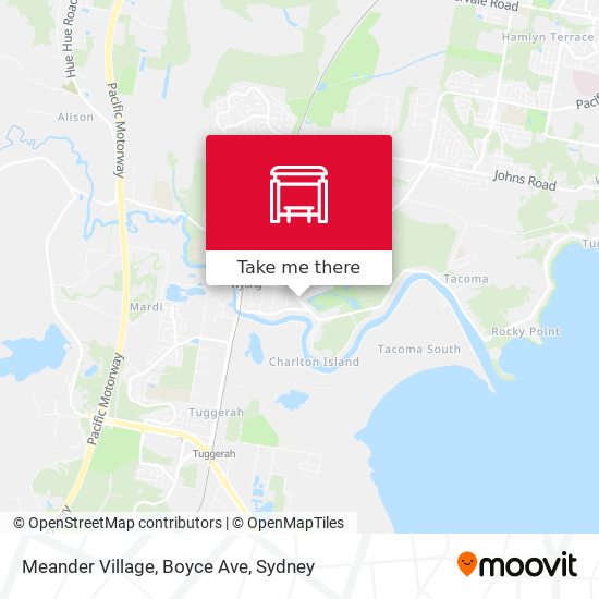 Meander Village, Boyce Ave map