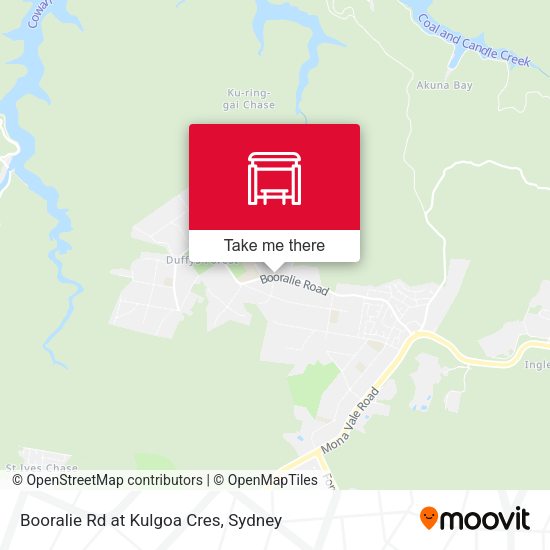 Booralie Rd at Kulgoa Cres map