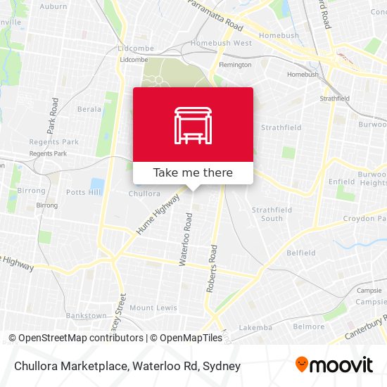 Chullora Marketplace, Waterloo Rd map
