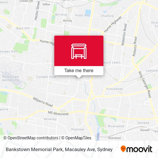 Bankstown Memorial Park, Macauley Ave map