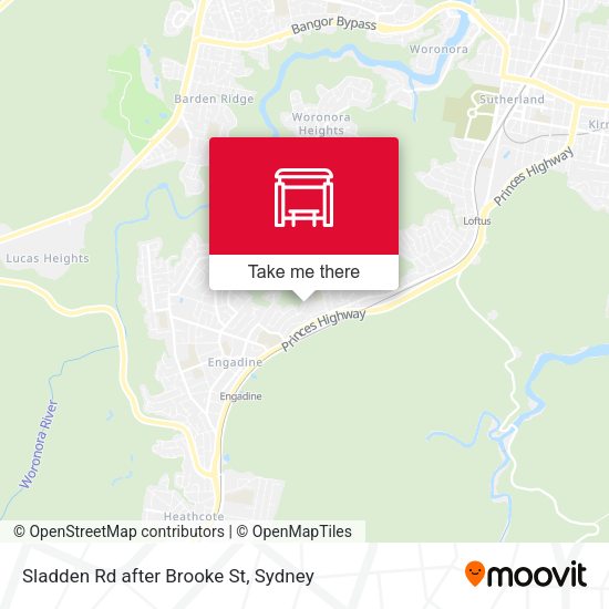 Sladden Rd after Brooke St map