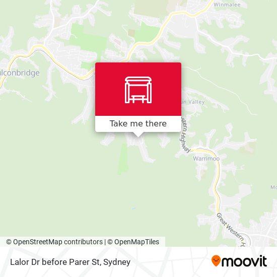 Lalor Dr before Parer St map