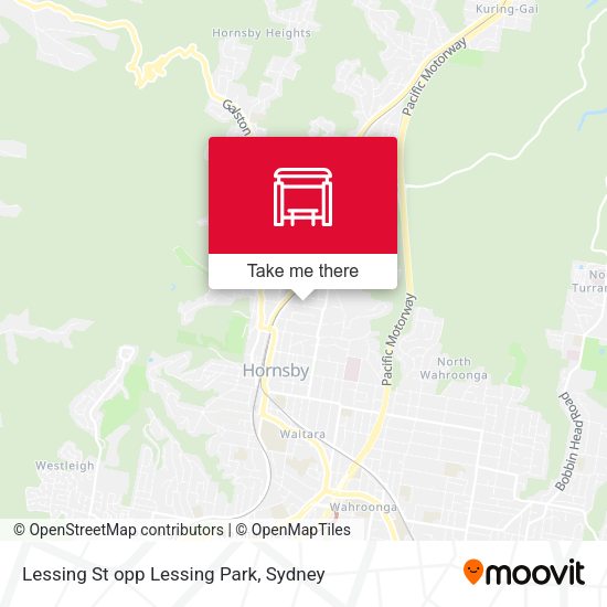 Lessing St opp Lessing Park map