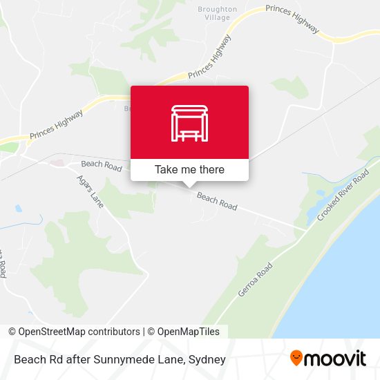 Beach Rd after Sunnymede Lane map