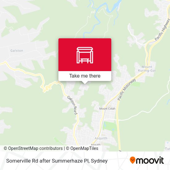 Somerville Rd after Summerhaze Pl map