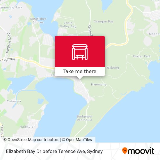 Elizabeth Bay Dr before Terence Ave map