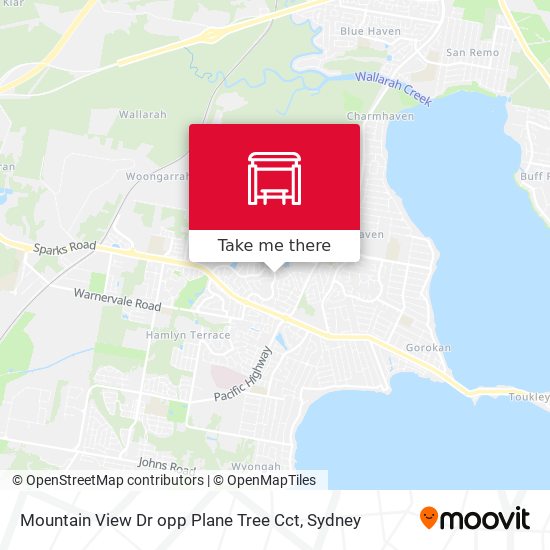 Mountain View Dr opp Plane Tree Cct map