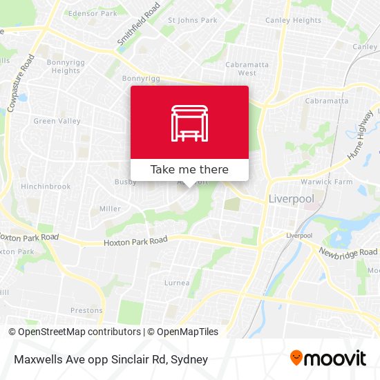 Maxwells Ave opp Sinclair Rd map