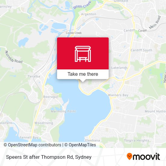 Speers St after Thompson Rd map