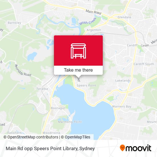Main Rd opp Speers Point Library map
