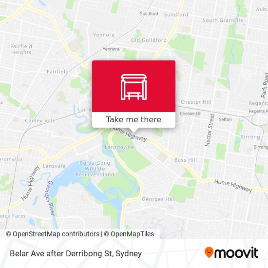 Belar Ave after Derribong St map