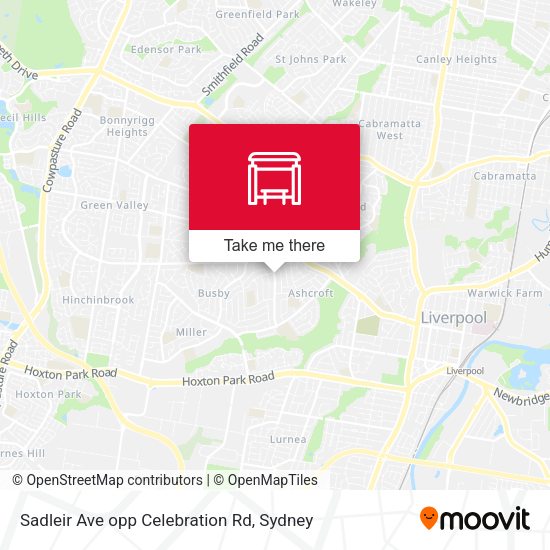 Sadleir Ave opp Celebration Rd map
