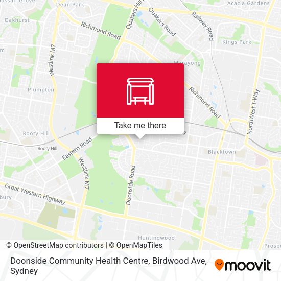 Doonside Community Health Centre, Birdwood Ave map