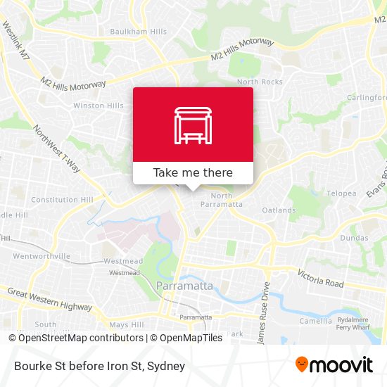 Bourke St before Iron St map
