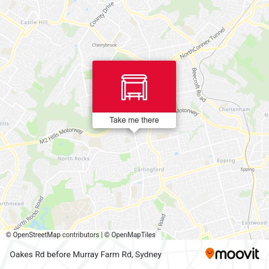 Oakes Rd before Murray Farm Rd map