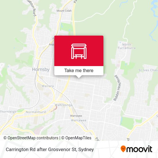 Carrington Rd after Grosvenor St map