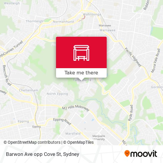Barwon Ave opp Cove St map