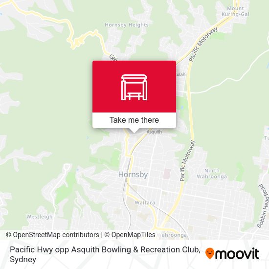 Pacific Hwy opp Asquith Bowling & Recreation Club map