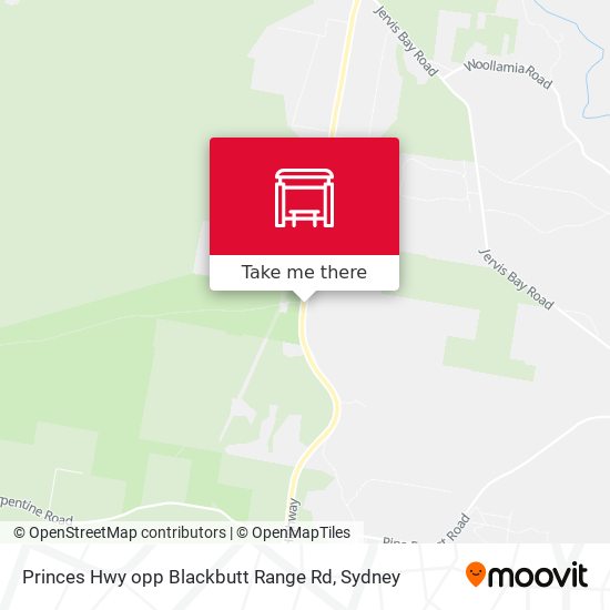 Princes Hwy opp Blackbutt Range Rd map