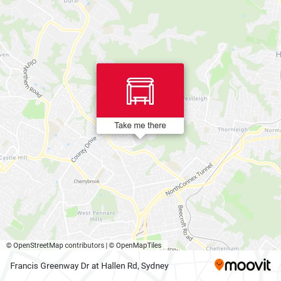 Francis Greenway Dr at Hallen Rd map