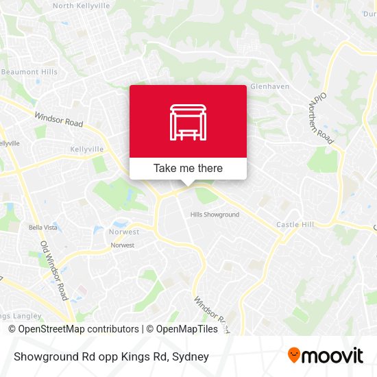 Showground Rd opp Kings Rd map