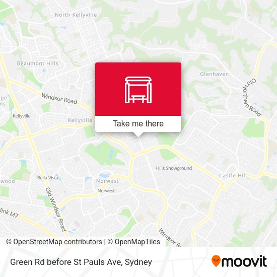 Green Rd before St Pauls Ave map