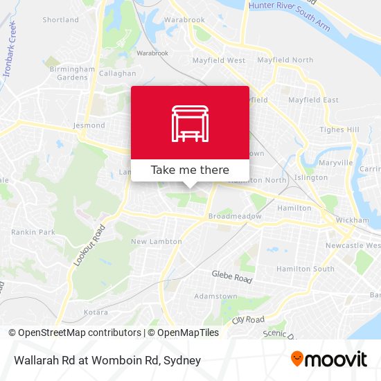 Wallarah Rd at Womboin Rd map