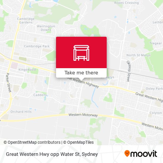 Great Western Hwy opp Water St map